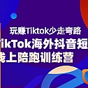 TikTok海外抖音短视频线上陪跑训练营，玩赚Tiktok少走弯路（价值3980）