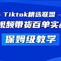 Tiktok精选联盟·短视频带货百单实战营 保姆级教学 快速成为Tiktok带货达人